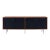 Mid-Century Modern Walnut and Black Lacquer Credenza by Florence Knoll For Sale