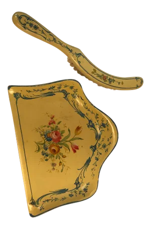 Florentine Hand Painted Hand Broom & Dust Pan