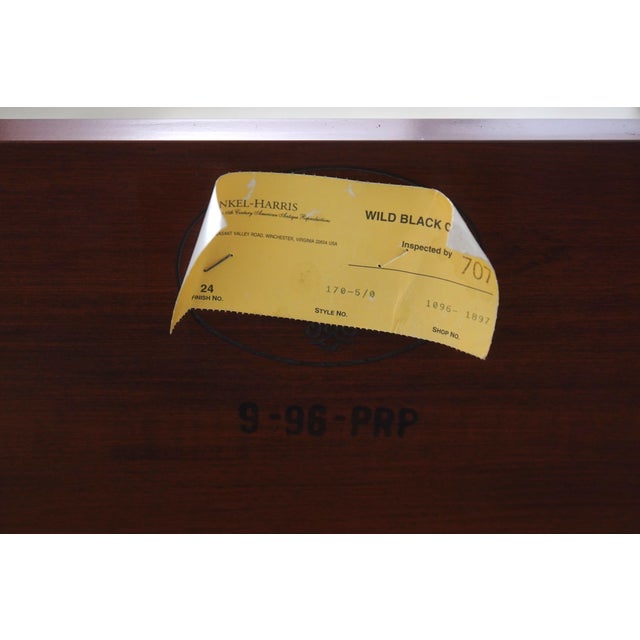 Henkel Harris Cherry Queen Size Pencil Post Bed For Sale - Image 18 of 18