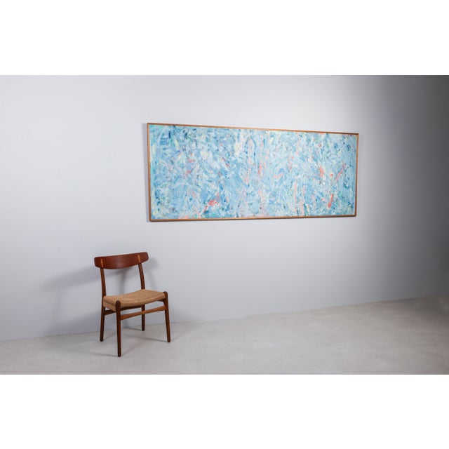 1980s Large Abstract Composition, 1980s, Oil on Canvas For Sale - Image 5 of 14