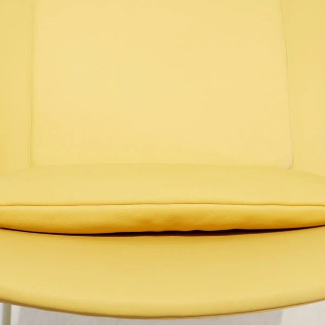 Yellow Leather Lounge Chair from Ligne Roset, 1960s For Sale - Image 11 of 14