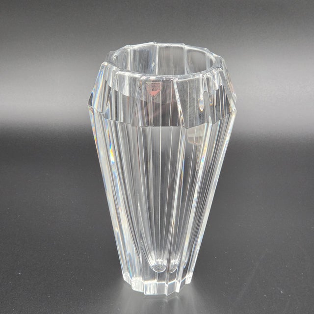 Orrefors Vintage Orrefors Sweden Marrti Rytkonen 8-5/8 in Sigma Art Glass Vase For Sale - Image 4 of 4