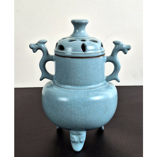 Chinese Chinese Porcelain Ru Yao Tripod Censer For Sale - Image 3 of 6