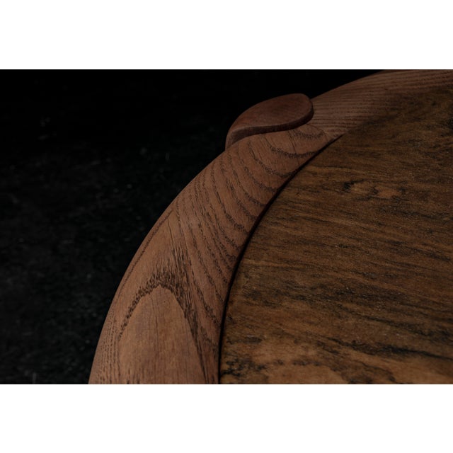 Geometric Coffee Table in Oak and Marble, 1960s For Sale - Image 18 of 18