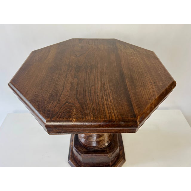 Brutalist Octagonal Side Table in the style of Charles Dudouyt, France, 1940s For Sale - Image 14 of 18