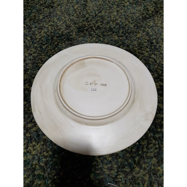 1980s Fitz and Floyd Basketweave Charger Plates- Set of 8 For Sale - Image 9 of 10