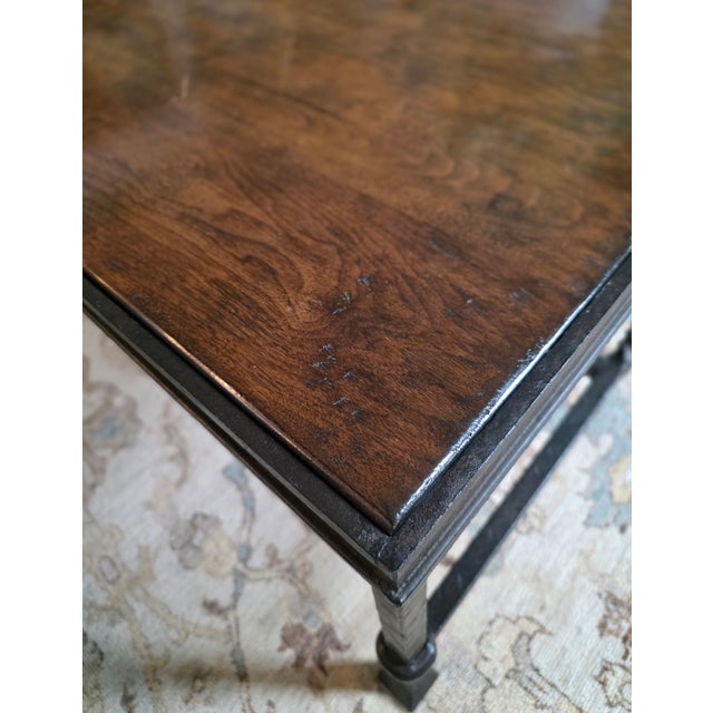 2010s Paul Ferrante Walnut Coffee Table For Sale - Image 5 of 7