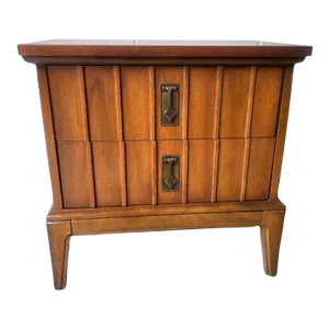 Mid 20th Century Dixie Furniture Mid Century Walnut Nightstand