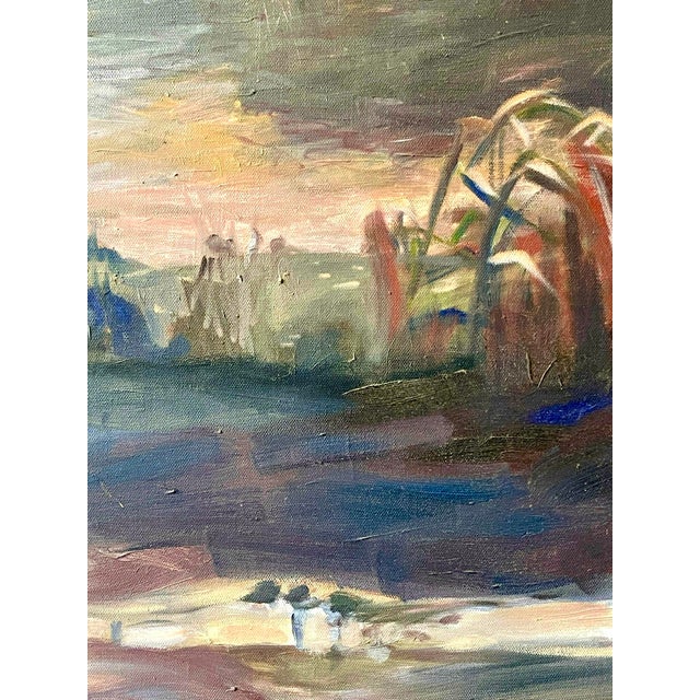 Late 20th Century Modern Impressionist Oil on Canvas of Burying Hill Beach, Westport, Connecticut For Sale - Image 10 of 14