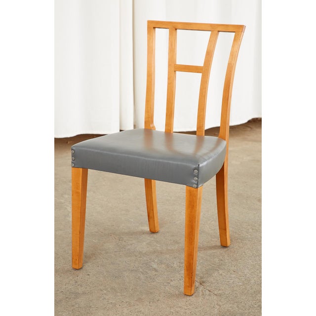 Set of Six Eliel Saarinen Birch Dining Chairs For Sale In Sacramento - Image 6 of 12