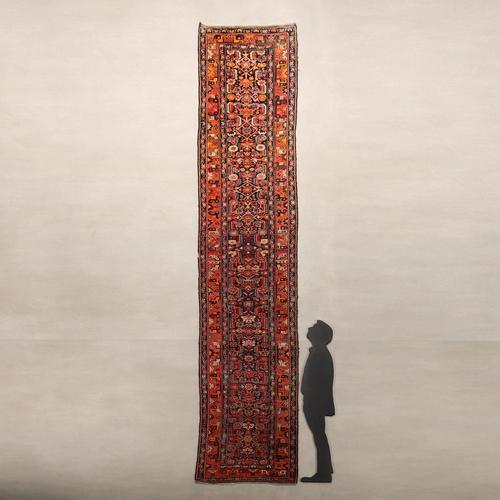 Malayer rug in cotton and wool, large knot, hand-made. This piece is attributed to the mentioned designer/maker. It has no...