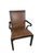 Transitional Vintage Baker Furniture Brown Leather & Ebonized Wood Armchair For Sale - Image 3 of 17