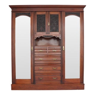 Antique Ralph Johnson of Warrington Compactum Wardrobe For Sale