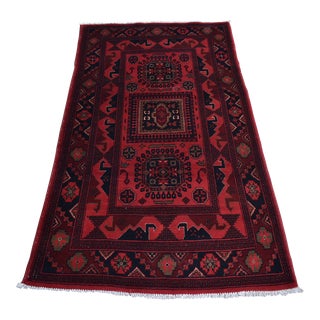 Khal Mohammadi Ruby Red Traditional Turkmen Rug For Sale