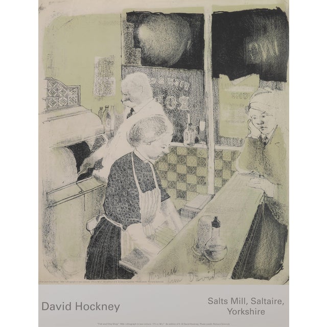 Fish and Chips Poster after David Hockney For Sale