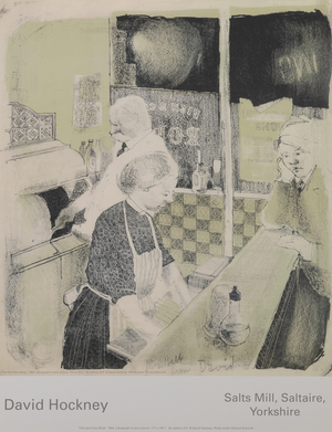 Fish and Chips Poster after David Hockney