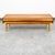 Large modernist figured walnut and solid pecan coffee table attributed to Andre Bus for Lane. Classic modernist design,...