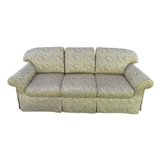 Taylor King Three Seat Roll Arm Upholstered Sofa For Sale