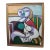 1980s Blue Picasso Female Cubist Painting, Framed For Sale