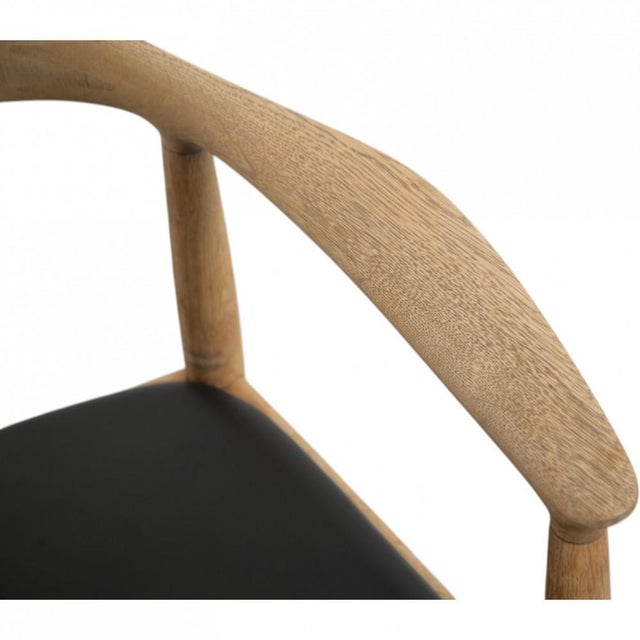 Vintage JH503 The Chair in Oak and Black Leather by Hans Wegner, 1960s For Sale - Image 6 of 18