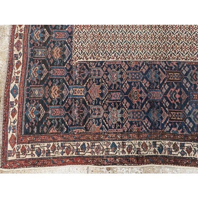 Navy Blue Galerie Shabab Collection Early 20th Century Persian Kurd Accent Rug For Sale - Image 8 of 11