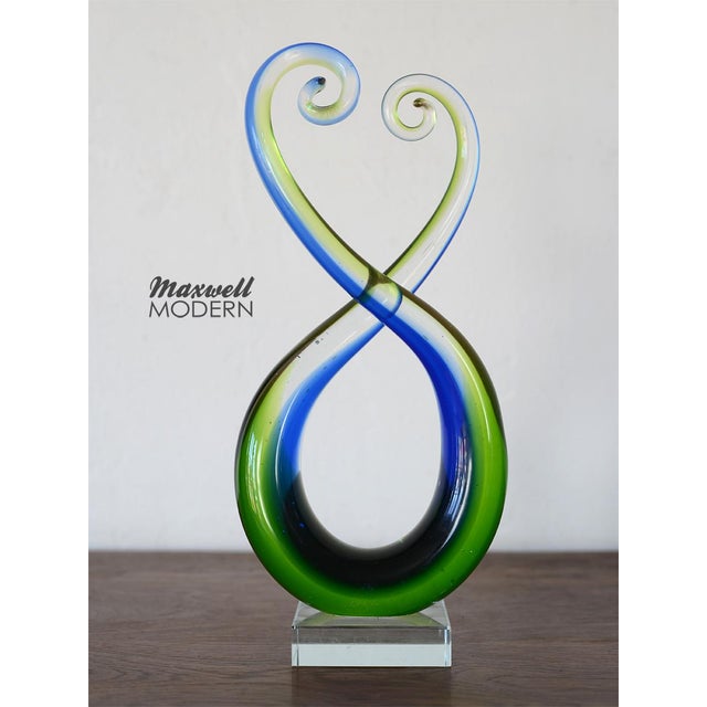 Vintage Abstract Twisting Murano Glass Sculpture Chairish