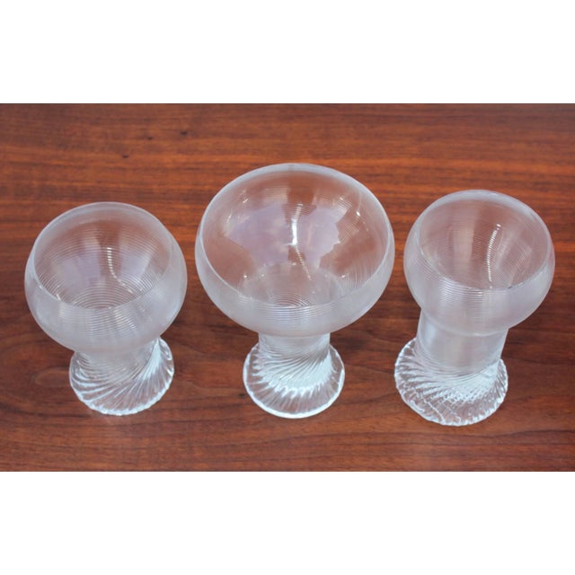 Transparent Mid 20th Century Rosenthal Modern Swirl Glasses - Set of 18 For Sale - Image 8 of 11