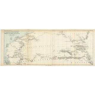Antique Exploration Map of Australia, 1876 For Sale