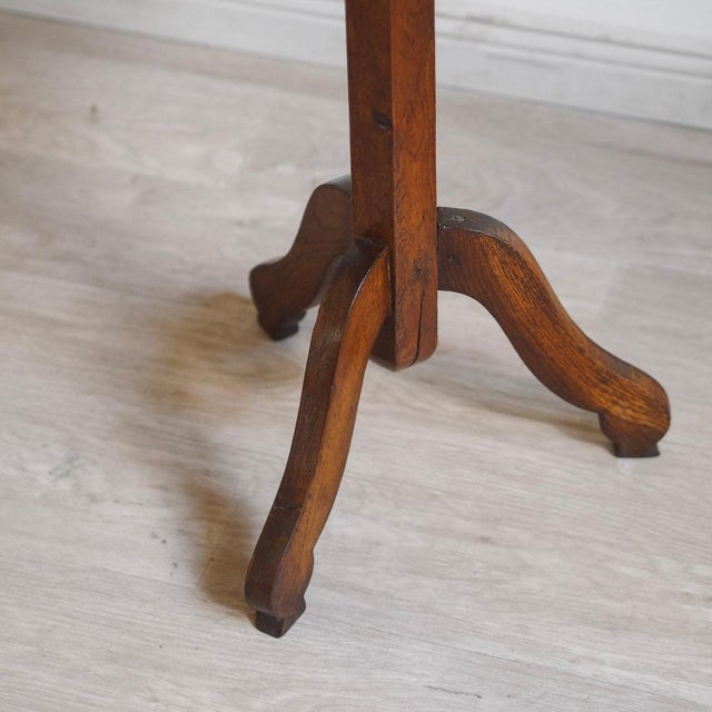 Antique Pedestal Side Table with Curved Legs, 1900s For Sale - Image 10 of 13