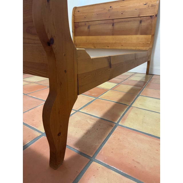 Solid Pine Hacienda-Style Queen Bed Frame For Sale - Image 12 of 17