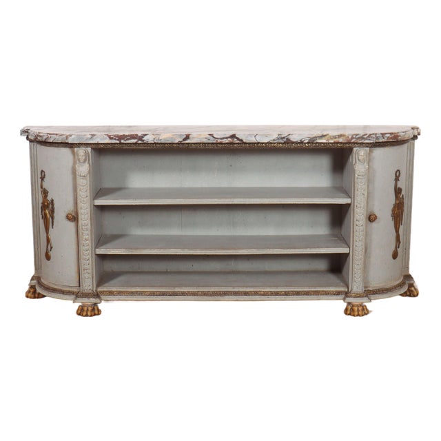 French Marble Top Sideboard, 1890s For Sale