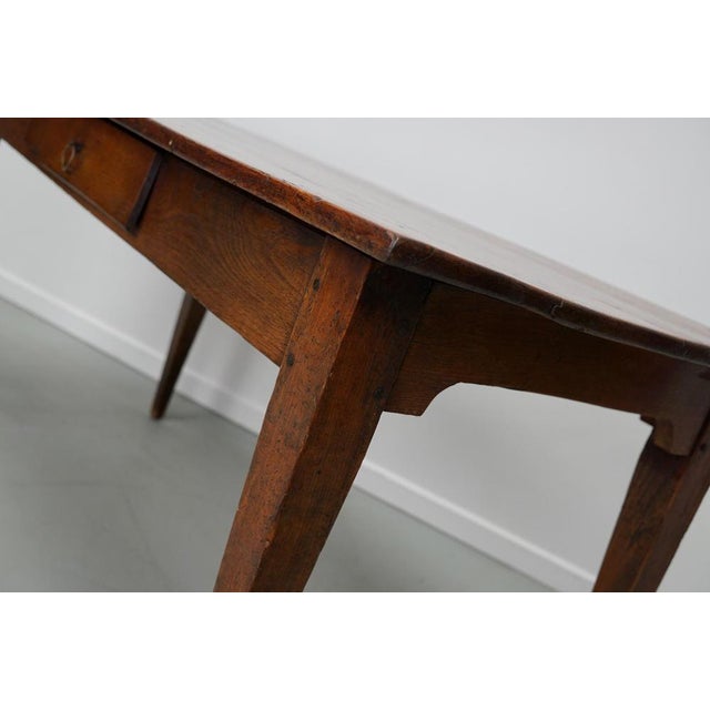 Antique French Rustic Farmhouse Dining Table in Oak and Fruitwood, 1800s For Sale - Image 15 of 18