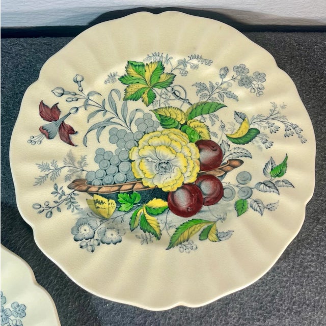 Mid 20th Century Vintage Royal Doulton the Kirkwood Multicolor Dinner Plates- Set of 2 For Sale - Image 5 of 8