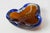 Murano glass ashtray, 10 cm wide. It's stunning with its bubbly interior and varying shades of orange and blue throughout....