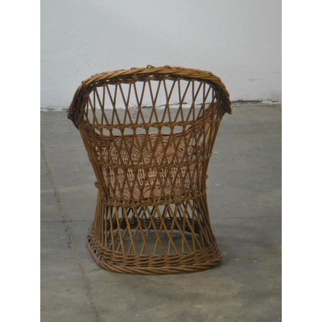 1960s Wicker Children's Chair, 1960s For Sale - Image 5 of 6