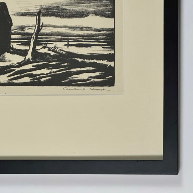 Richard Hood (1910-1995) - Wpa Expressionist ‘Deserted House’, Signed/Framed (Etching, 1936) For Sale - Image 4 of 5