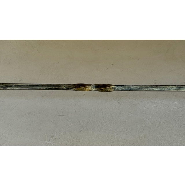 Spanish Gilt Iron Bench With Scrolled Feet in Muslin For Sale In New York - Image 6 of 12