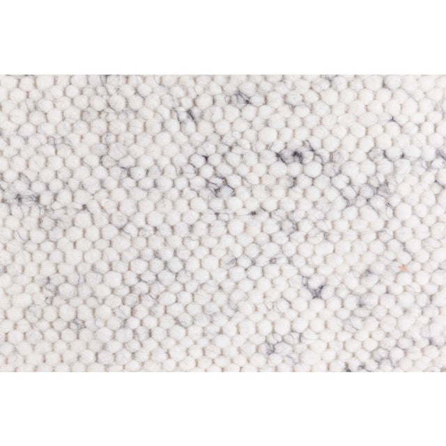 Modern Contemporary Alpine Handmade in Natural Lambswool Runner by Doris Leslie Blau For Sale - Image 3 of 7
