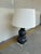 Textile Triple Gourd Lamp on Acrylic Base. For Sale - Image 7 of 8
