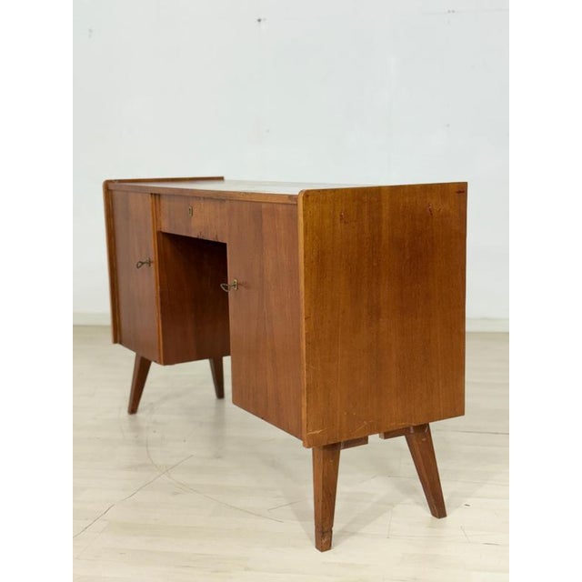 Brown Mid-Century Makore Desk, 1960s For Sale - Image 8 of 12