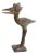 Vintage African Bronze Open Beaked Crowed Stork For Sale