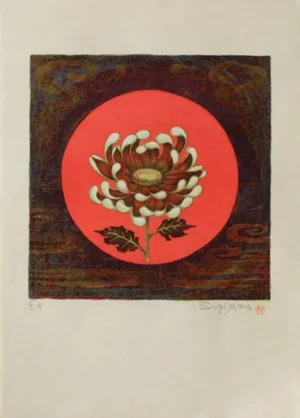 1970s "Flower" Lithograph by Yu Sugiyama
