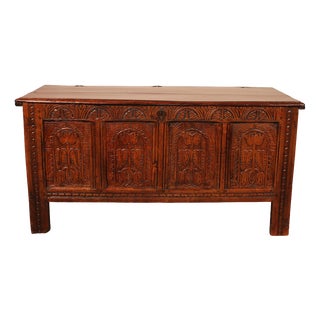 17th Century Oak Chest For Sale