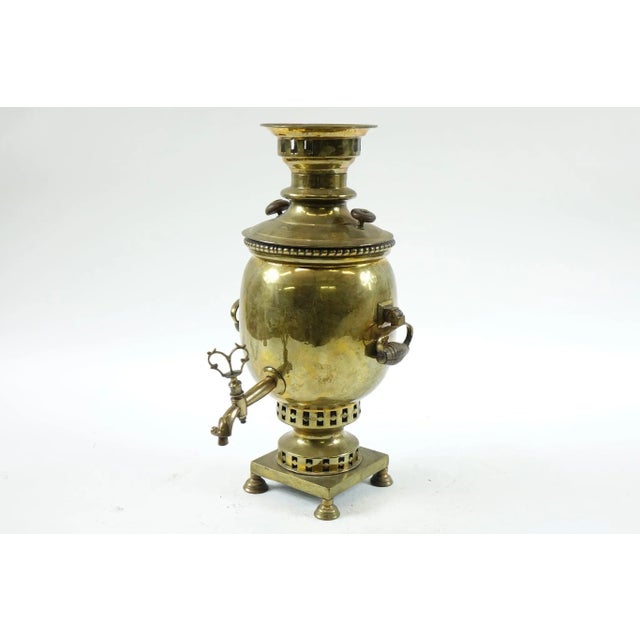 Antique Brass Russian Samovar 19th Century with Stamps