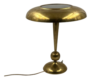 Model 143 Table or Desk Lamp in Brass by Oscar Torlasco for Lumi, Italy, 1950s