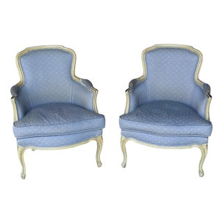 Set of Antique French Bergere Armchairs, 1900 For Sale