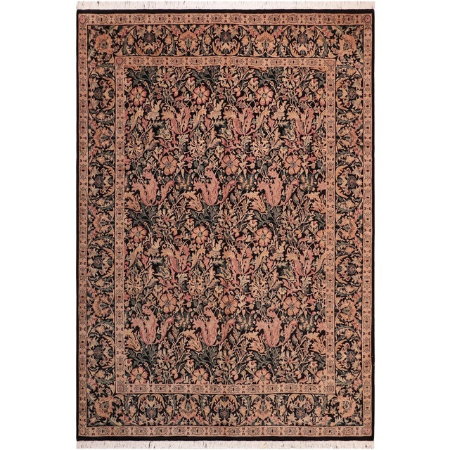 Pak-Persian Black/Red Wool Rug - 8'1'' X 10'1'' For Sale - Image 9 of 9