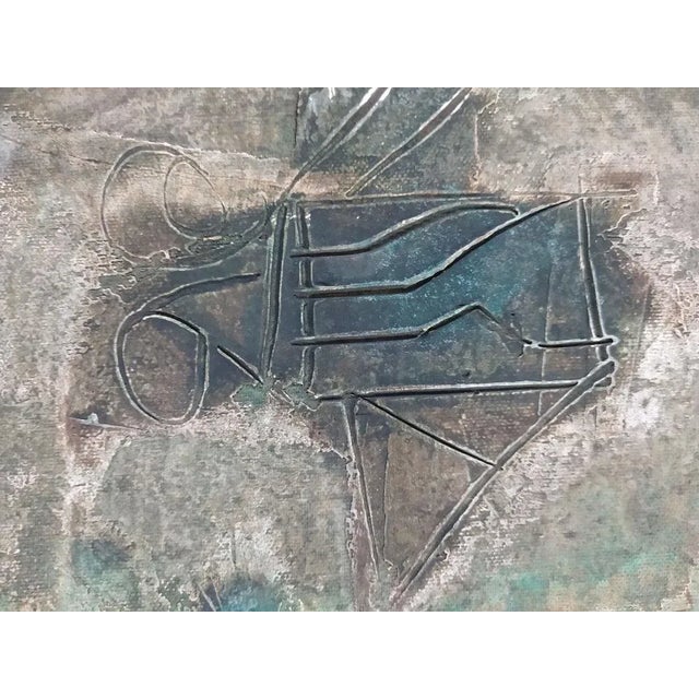 Hector Ramirez Ortega, Composition, 1990, Mixed Media on Canvas For Sale - Image 6 of 8