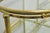 Vintage Mid Century Modern Brass 3 Tier Oval Frame Rolling Bar Cart Server Table For Sale - Image 12 of 15