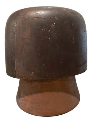 Antique 1920s Art Deco Wood Hat Form